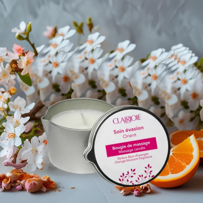 Bougie de massage fleur d’oranger 95ml
