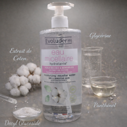 Eau micellaire démaquillante coton