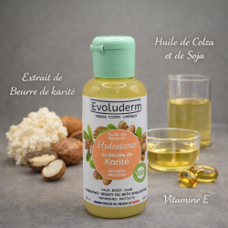 Huile de beauté hydratante au beurre de karité
